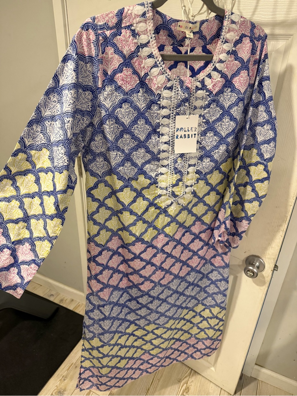 Roller Rabbit women’s ' Navy, Pink & Yellow Patterned Tunic Dress